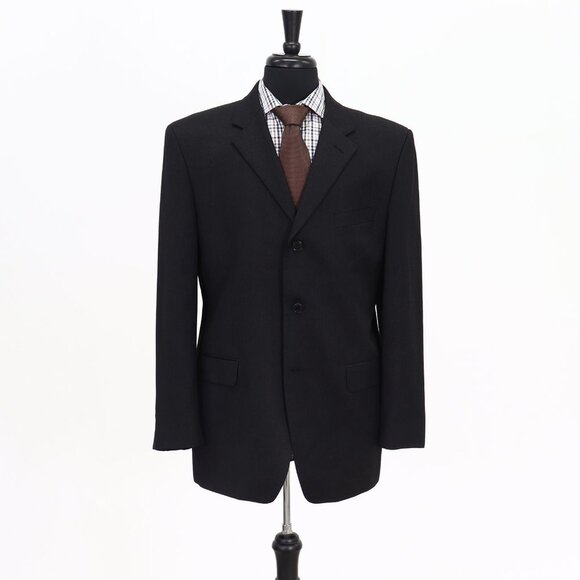 Jones New York 42R Gray Solid 3-Button Sport Coat Blazer Jacket B313 - Picture 1 of 11